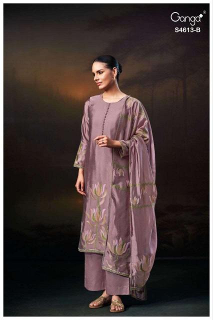 Ganga kezra 4613 wholesale heavy unstitched dress material